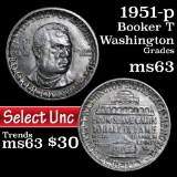 1951-p BTW Old Commem Half Dollar 50c Grades Select Unc
