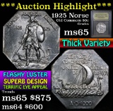 ***Auction Highlight*** 1925 Norse thick variety Old Commem Half 50c Graded GEM Unc by USCG (fc)