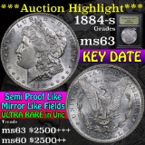 ***Auction Highlight*** 1884-s Semi PL Morgan Dollar $1 Graded Select Unc by USCG (fc)