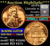 ***Auction Highlight*** 1970-s Sm date Lincoln Cent 1c Graded GEM++ RD by USCG (fc)