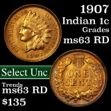 1907 Indian Cent 1c Grades Select Unc RD