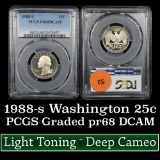 PCGS 1988-s Washington Quarter 25c Graded pr68 DCAM by PCGS