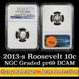 NGC 2013-s Early Releases Roosevelt Dime 10c Graded pr69 DCAM by NGC