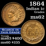 1864 CN Indian Cent 1c Grades Select Unc (fc)