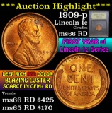 1909-p Lincoln Cent 1c Graded GEM+ Unc RD by USCG (fc)