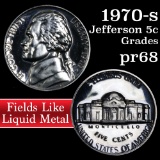 1970-s Jefferson Nickel 5c Grades GEM++ Proof