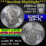 1885-o Morgan Dollar $1 Graded GEM+ PL by USCG (fc)