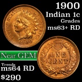 1900 Indian Cent 1c Grades Select+ Unc RD (fc)