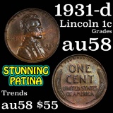 1931-d Lincoln Cent 1c Grades Choice AU/BU Slider