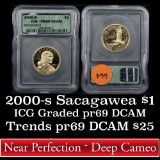 2000-s Sacagawea Dollar $1 Graded pr69 DCAM by ICG