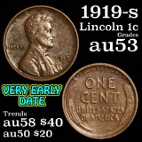 1919-s Lincoln Cent 1c Grades Select AU