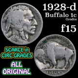 1928-d Buffalo Nickel 5c Grades f+