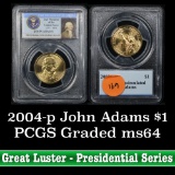 NGC 2007-p John Adams Presidential Dollar $1 Graded ms64 by NGC