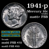 1941-p Mercury Dime 10c Grades GEM+ FSB
