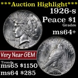***Auction Highlight*** 1926-s Peace Dollar $1 Grades Choice+ Unc (fc)