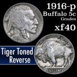 1916-p Buffalo Nickel 5c Grades xf