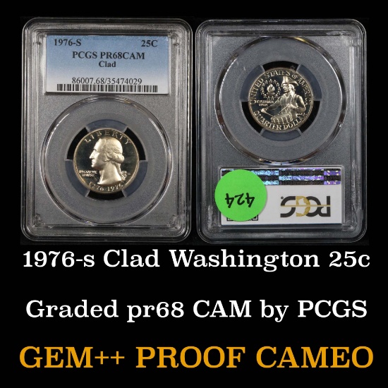 PCGS 1976-s Washington Quarter 25c Graded pr68 Cam by PCGS