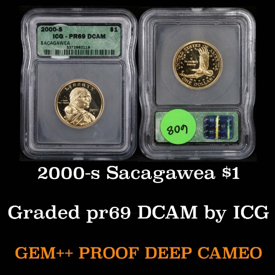 2000-s Sacagawea Dollar $1 Graded pr69 DCAM by ICG