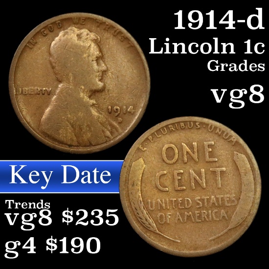 1914-d Lincoln Cent 1c Grades vg, very good (fc)