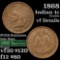 1868 Indian Cent 1c Grades vf details