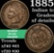 1885 Indian Cent 1c Grades xf details