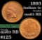 1893 Indian Cent 1c Grades Select Unc RB