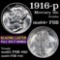 1938-p Mercury Dime 10c Grades Choice Unc+ FSB