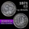 1871 Three Cent Copper Nickel 3cn Grades vg details