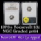 NGC 1970-s Roosevelt Dime 10c Graded pr64 by NGC