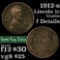 1912-s Lincoln Cent 1c Grades f details