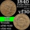 1840 Large Date Braided Hair Large Cent 1c Grades vf++