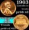 1963 Lincoln Cent 1c Grades Gem++ Proof Red
