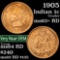 1905 Indian Cent 1c Grades Select+ Unc RD