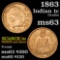 1863 Indian Cent 1c Grades Select Unc (fc)