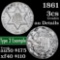 1861 Three Cent Silver 3cs Grades AU Details