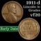 1911-d Lincoln Cent 1c Grades vf, very fine