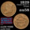 1829 Classic Head half cent 1/2c Grades Choice AU/BU Slider (fc)