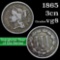 1865 Three Cent Copper Nickel 3cn Grades vg, very good