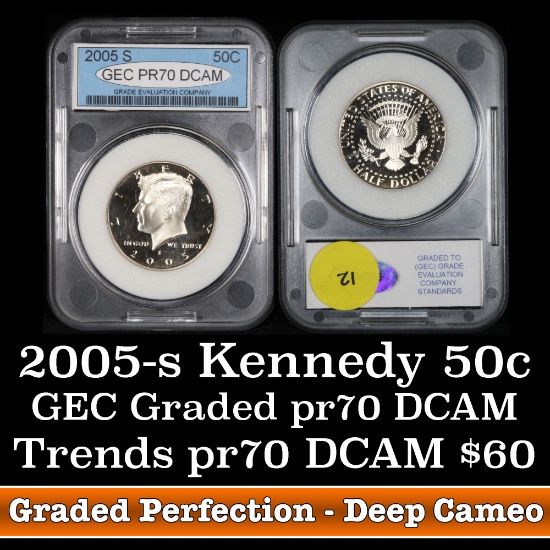 2005-s Kennedy Half Dollar 50c Graded pr70 dcam by GEC