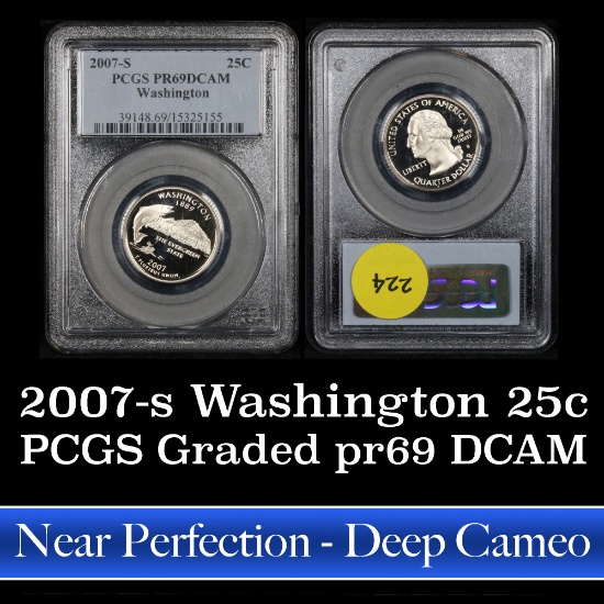 PCGS 2007-s Washington Washington Quarter 25c Graded pr69 DCAM by PCGS