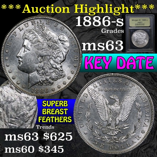 ***Auction Highlight*** 1886-s Morgan Dollar $1 Graded Select Unc by USCG (fc)