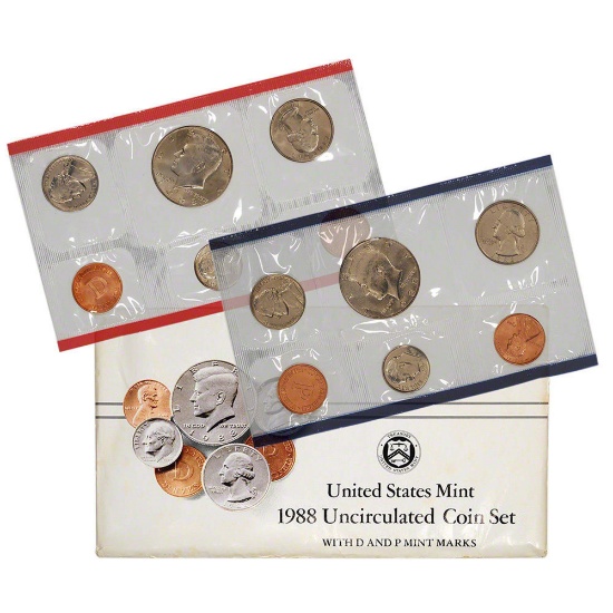 1988 United States Mint Set in Original Government Packaging Mint Set