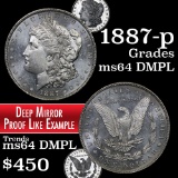 1887-p Morgan Dollar $1 Grades Choice Unc DMPL (fc)