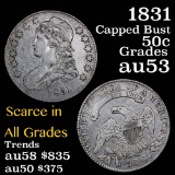 1831 Capped Bust Half Dollar 50c Grades Select AU (fc)
