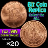Bit Coin 1 oz .999 Copper Round
