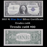1957 $1 Blue Seal Silver Certificate Grades Gem++ CU