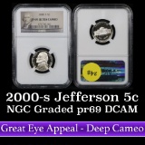 NGC 2000-s Jefferson Nickel 5c Graded pr69 DCAM by NGC