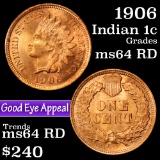 1906 Indian Cent 1c Grades Choice Unc RD (fc)