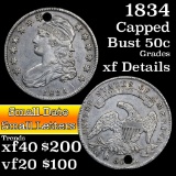 1834 Capped Bust Half Dollar 50c Grades xf details