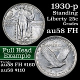 1930-p Standing Liberty Quarter 25c Grades Choice AU/BU Slider FH